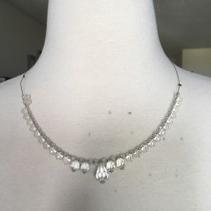 Clear Beaded Necklace on Wire